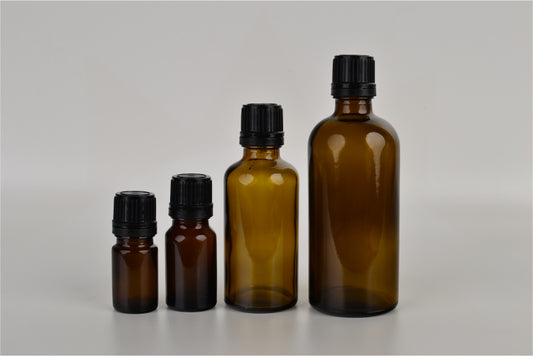 Amber Bottles with Dispensing Cap