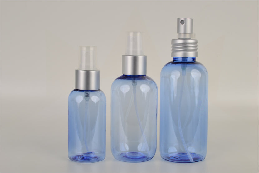 Light Blue PET Bottles with Spray Top